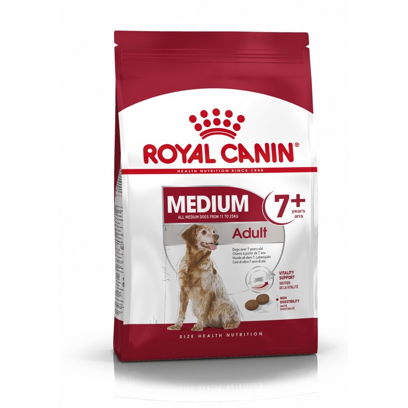 Royal Canin - Medium Adult 7+ - Croquettes chien - 15 kg