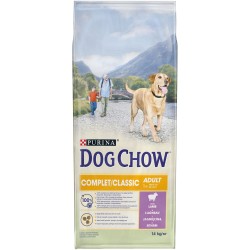 Dog chow complet/classic à l'agneau - 14kg